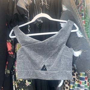 Silver/Metallic Crop Top